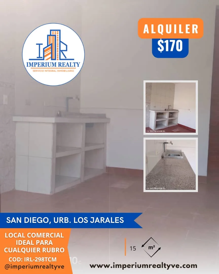 Local en Alquiler en San Diego, Urb. Los Jarales 15m² — USD 170