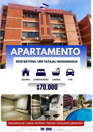 Apartamento en RESD BAYONA, URB TAZAJAL NAGUANAGUA