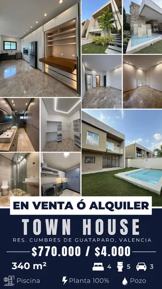 Townhouse en Cumbres de Guataparo