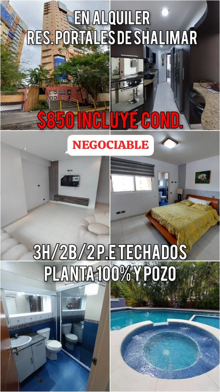 Apartamento en Alquiler en La Trigaleña baja — 3 hab 98m² — USD 850