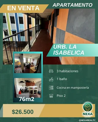 Apartamento en Urb. La Isabelica