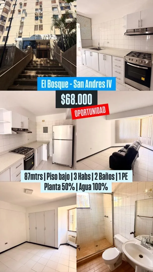 Apartamento en Venta en El bosque - Resd San Andres IV — 3 hab 87m² — USD 68,000
