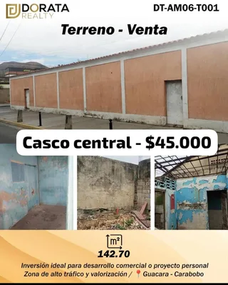 Terreno en casco central de Guacara