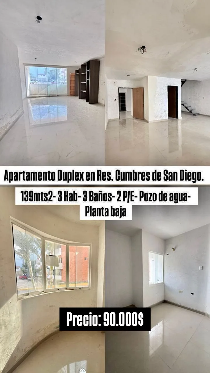 Apartamento en Venta en Res. Cumbres de San Diego — 3 hab 139m² — USD 90,000