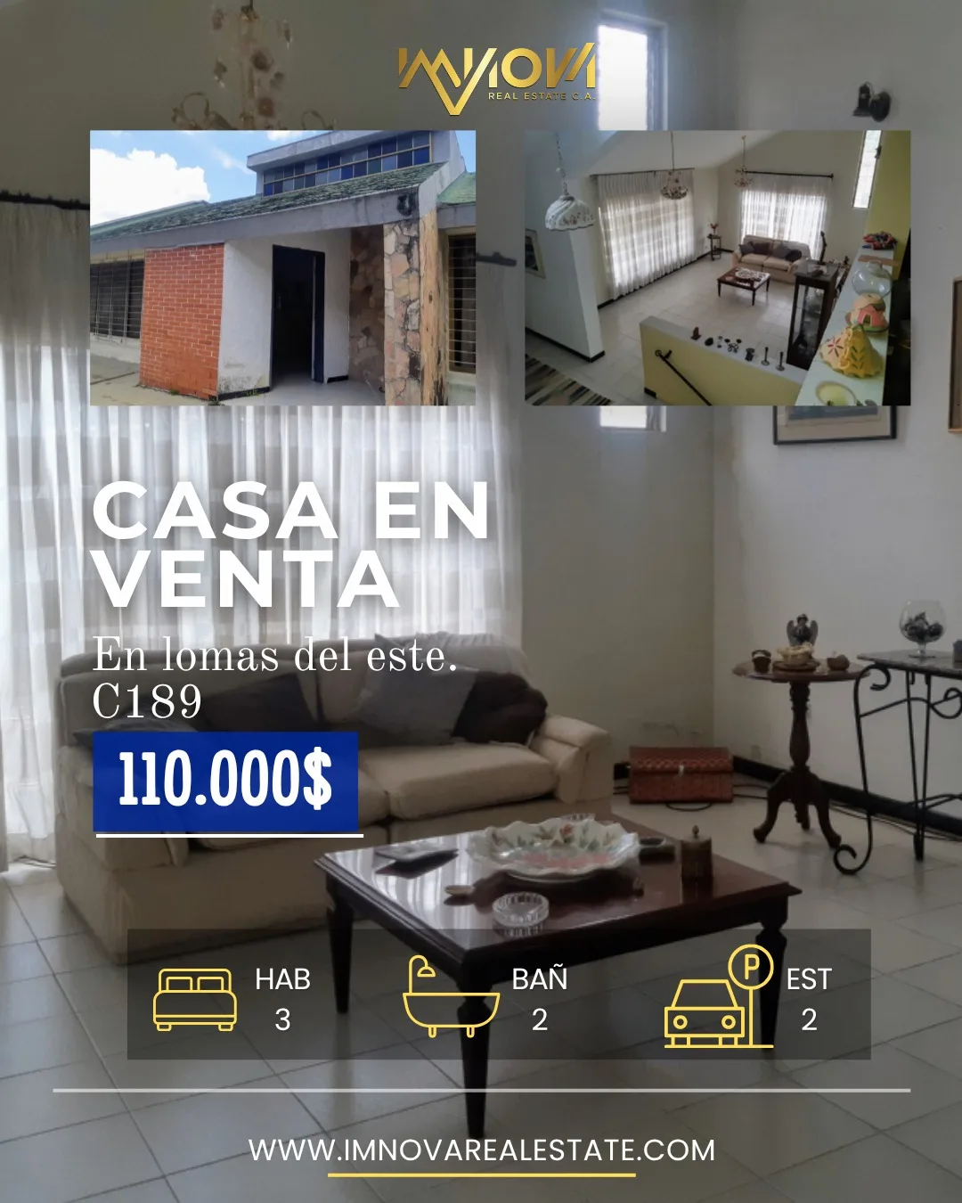 Casa en Venta en Urb. Lomas del Este — 4 hab 316m² — USD 110,000