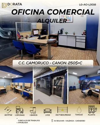 Oficina en Cc Camoruco av bolivar