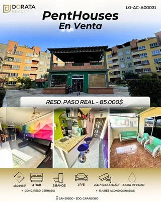 Penthouse en Conjunto Residencial Paso Real, San Diego-Edo. Carabobo