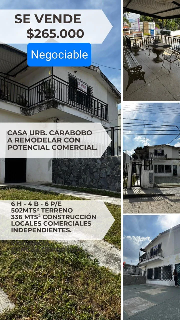 Casa en Venta en La Viña — 6 hab 336m² — USD 265,000