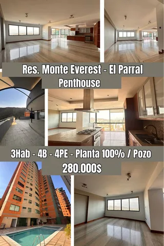Penthouse en Res. Monte Everest – Urb. El Parral