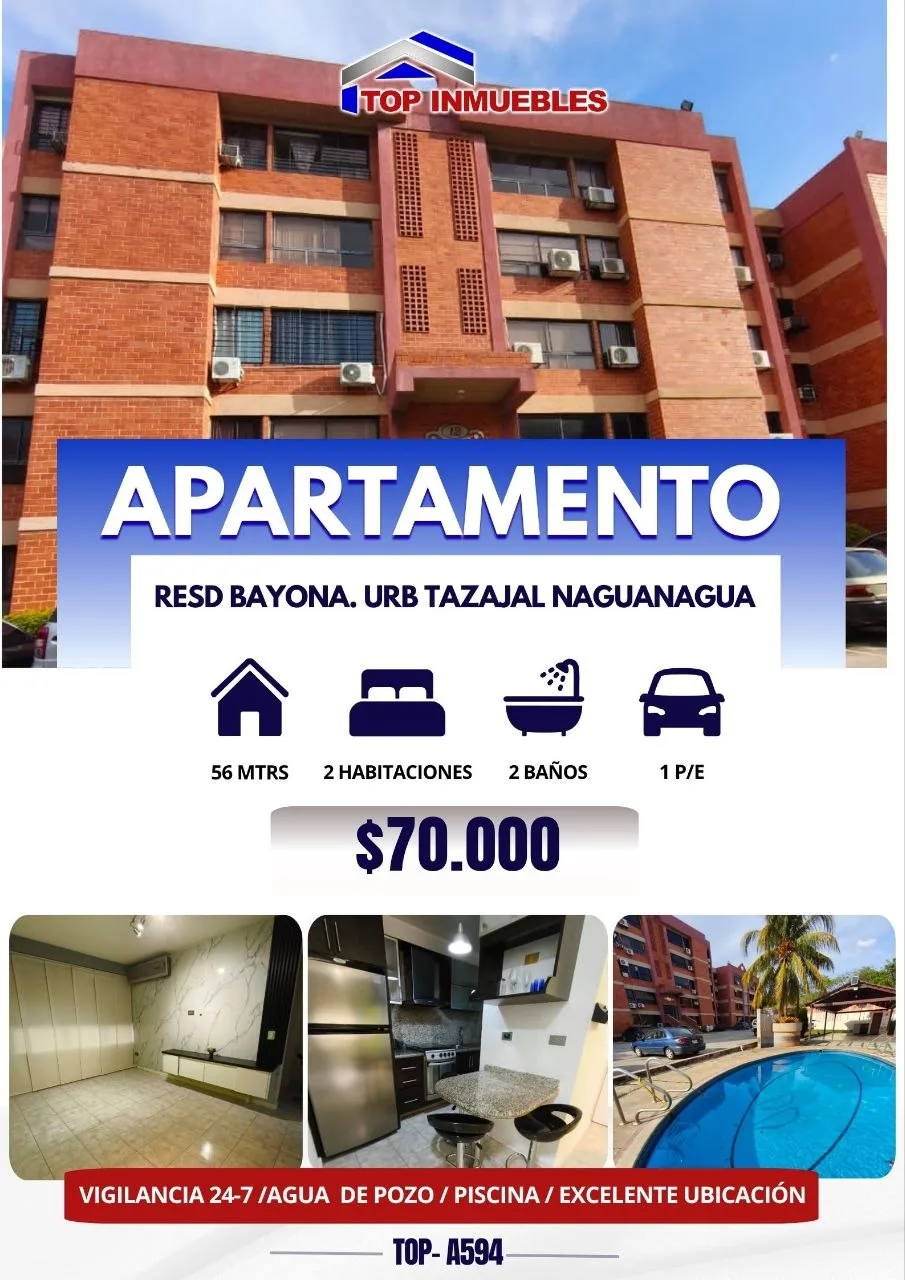 Apartamento en Venta en Bayona Country I — 2 hab 56m² — USD 70,000