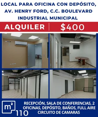 Local en C.C. Boulevard Industrial Municipal, Av. Henry Ford, al lado de la Alcaldía de Valencia