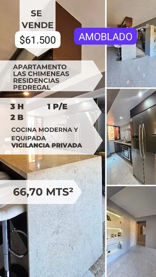 Apartamento en Las Chimeneas, Residencias Pedregal