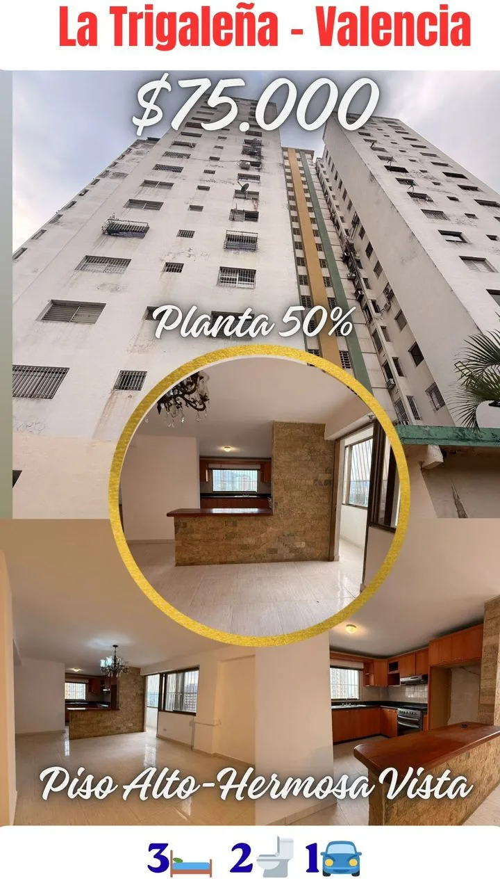 Apartamento en Venta en La Trigaleña — 3 hab 98m² — USD 75,000