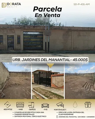 Terreno en Urbanización Jardines del Manantial, San Diego