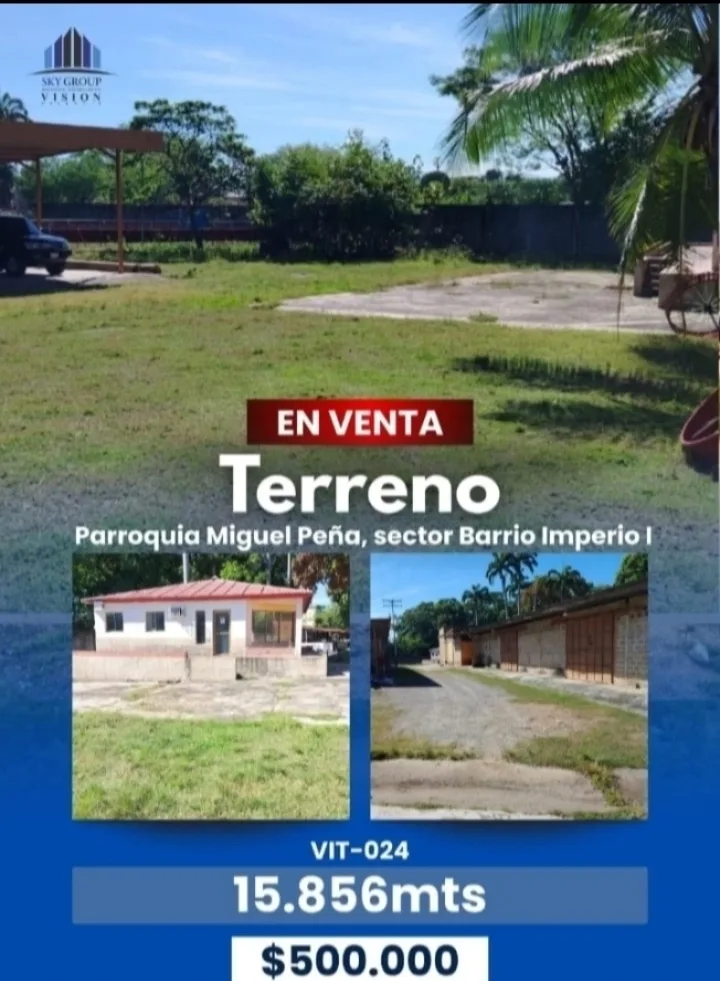 Terreno en Venta en Barrio Imperio I, Valencia, Miguel Peña 15856m² — USD 500,000
