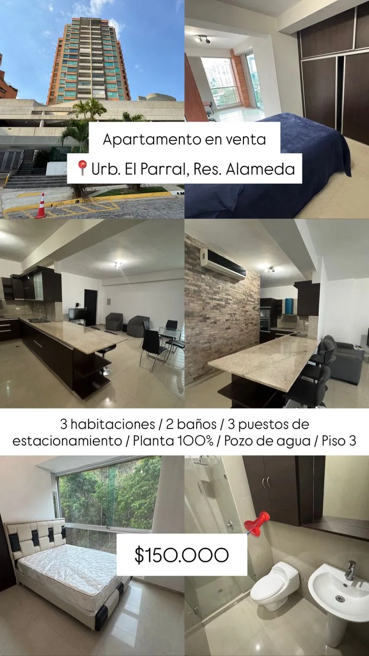 Apartamento en Venta en Res. Alameda en El Parral — 3 hab 113m² — USD 150,000