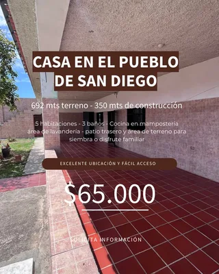 Casa en El Pueblo de San Diego