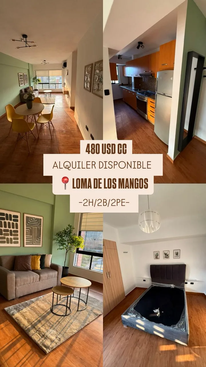 Apartamento en Alquiler en Res Lomas de Los Mangos — 2 hab — USD 480