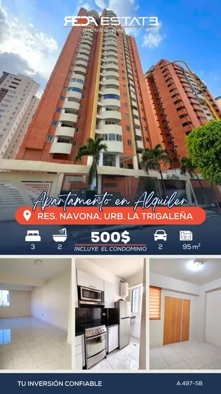 Apartamento en Res. Navona, Urb. La Trigaleña