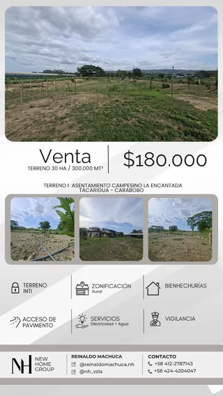 Terreno en Asentamiento Campesino La Encantada, Tacarigua - Carabobo