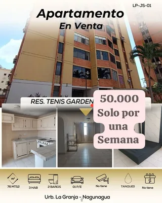Apartamento en Res. Tenis Garden Urb La Granja Naguanagua