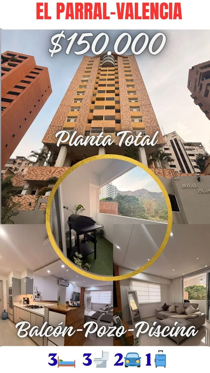 Apartamento en Venta en El Parral residencias Royal Palace — USD 150,000