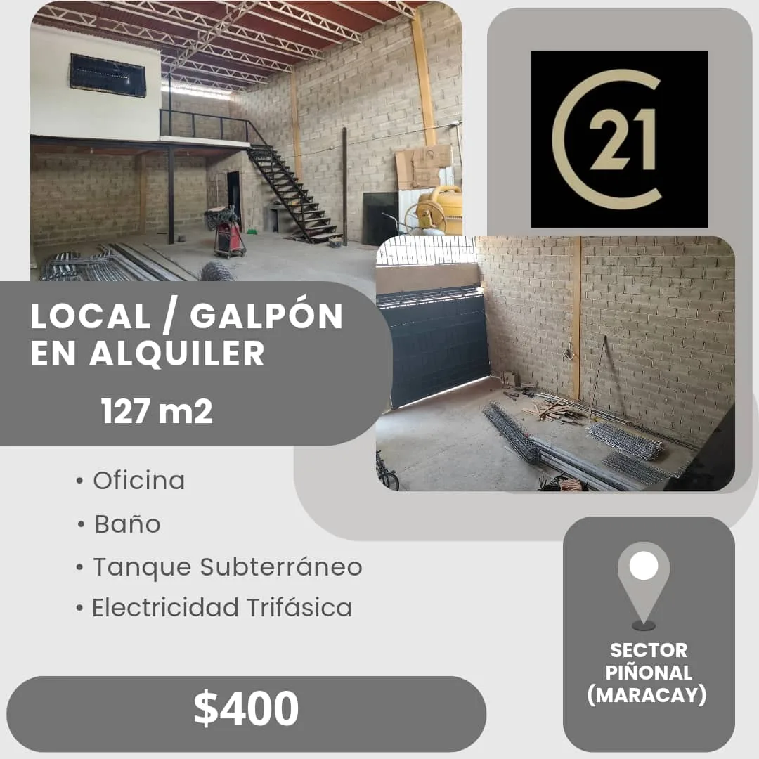 Local en Alquiler en Piñonal — 1 hab 127m² — USD 400