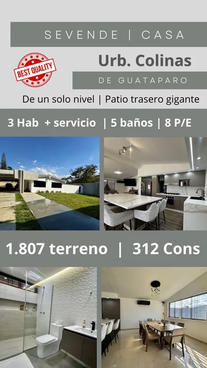 Casa en Colinas de Guataparo — USD 275.000