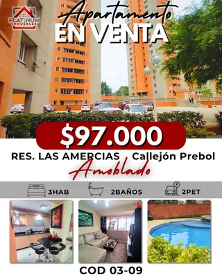Apartamento en RES. LAS AMERCIAS Callejón Prebol