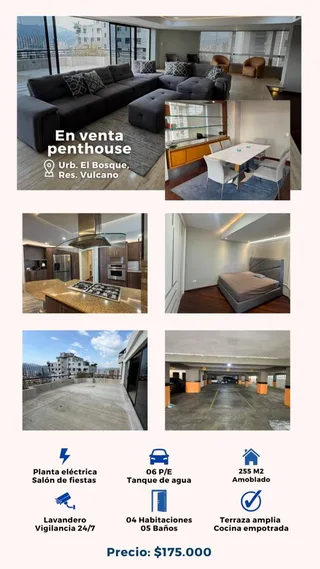 Penthouse en Urb. El Bosque, Res. Vulcano