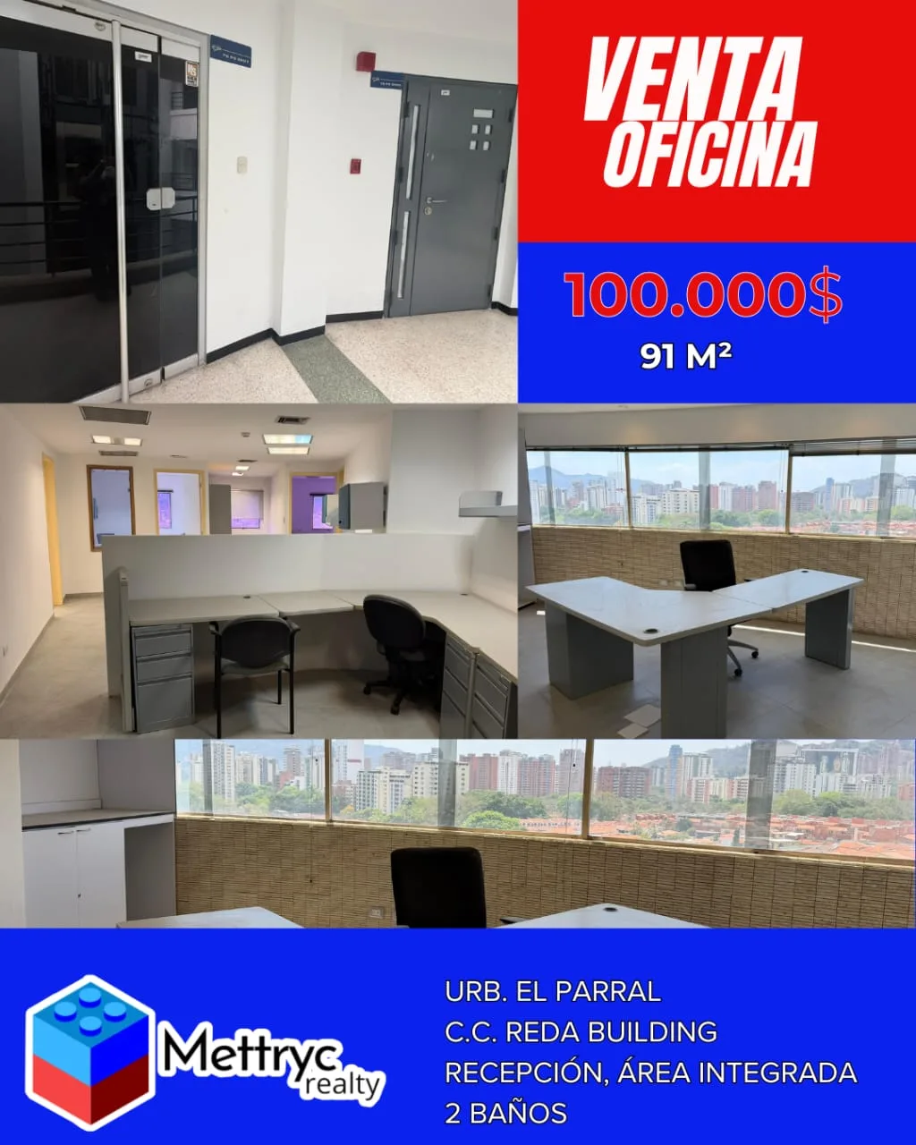Oficina en Venta en URB. EL PARRAL C.C. REDA BUILDING 91m² — USD 100,000