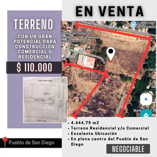Terreno en Pueblo de San Diego
