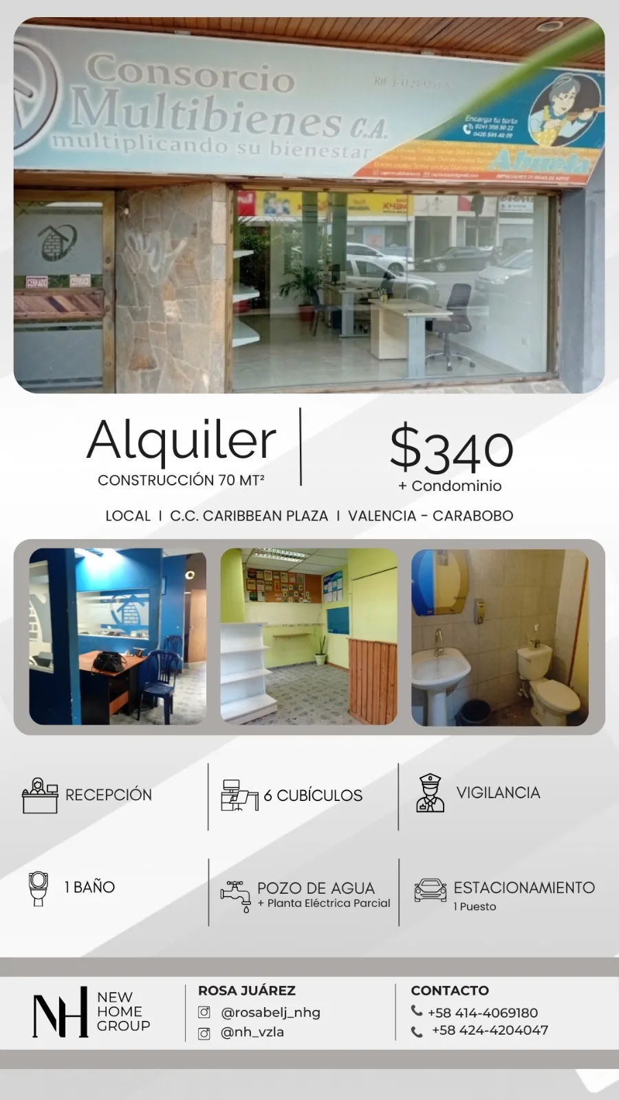 Local en Alquiler en C.C. Caribbean Plaza 70m² — USD 340