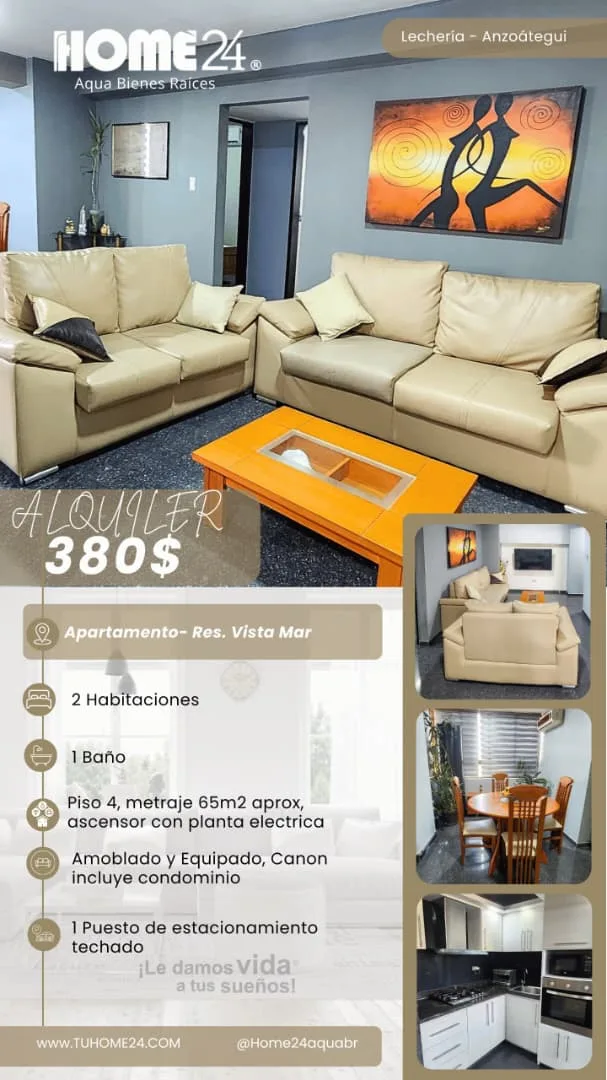 Apartamento en Alquiler en Conjunto Residencial VistaMar — 2 hab 67m² — USD 380