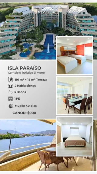 Apartamento en Conjunto Residencial Isla Paraíso Residencias & Yacht Club, Complejo Turístico el Morro