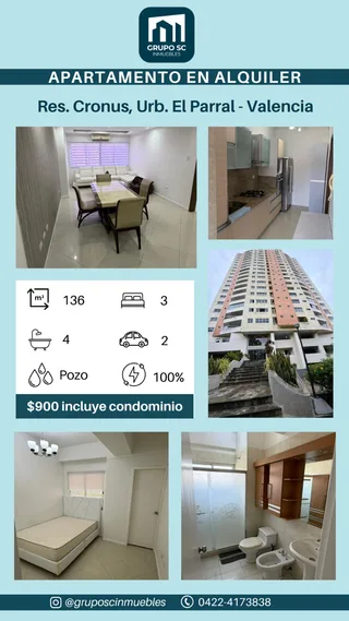 Apartamento en Urb. El Parral, Res. Cronus – Valencia