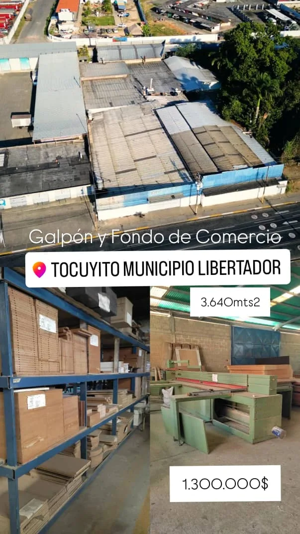 Galpón en Venta en Casco Central de Tocuyito 3640m² — USD 1,300,000
