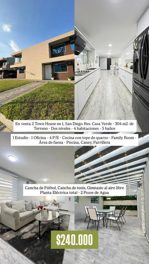 Casa en Venta en La Cumaca — 5 hab 204m² — USD 240,000