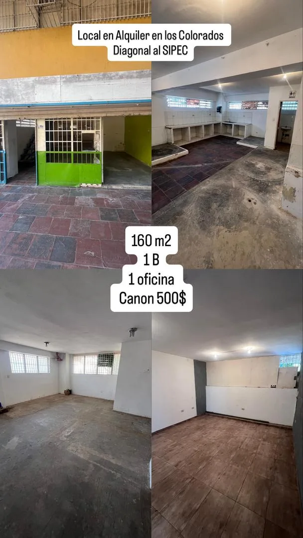 Local en Alquiler en Los Colorados, Valencia (cerca del SIPEC) 160m² — USD 500