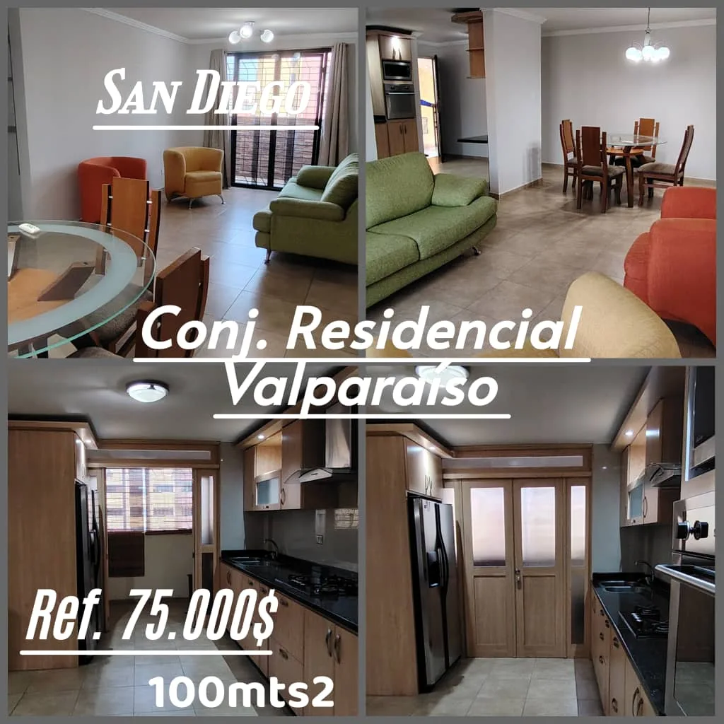Apartamento en Venta en San Diego, Zona Monteserino, Condominio Residencial Valparaíso, Urbanización San Antonio — 3 hab 100m² — USD 75,000