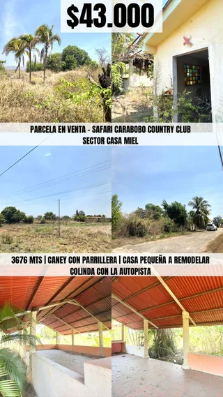 Terreno en Safari Carabobo Country Club Sector Casa Miel