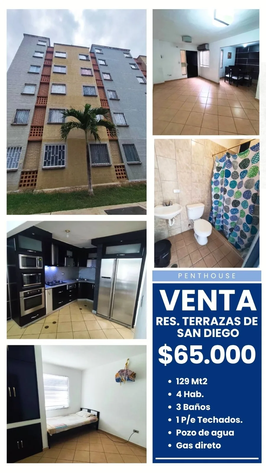 Apartamento en Venta en Res Terrazas de San Diego — 4 hab 129m² — USD 65,000