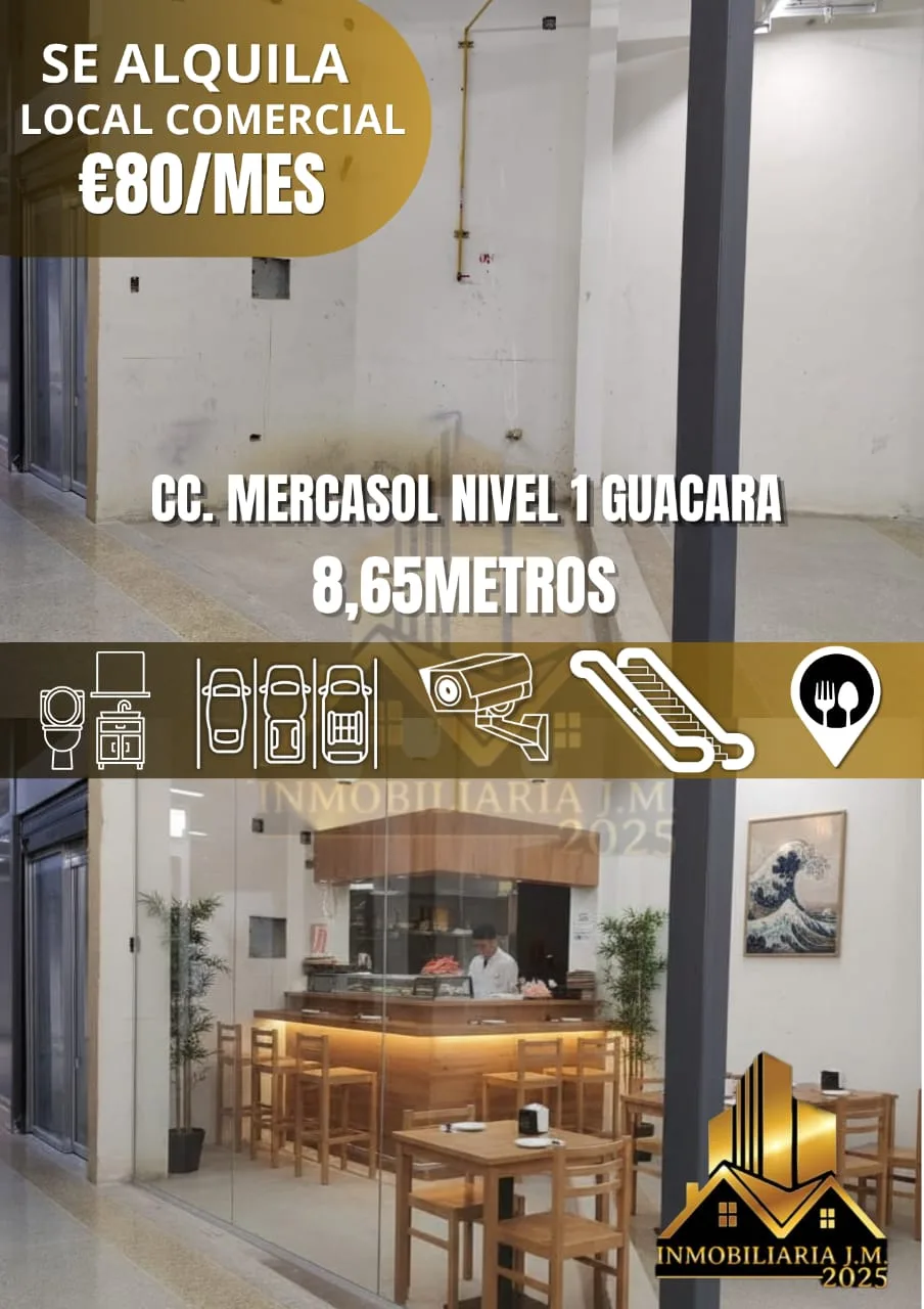 Local en Alquiler en CC Mercasol, Guacara 9m² — USD 80