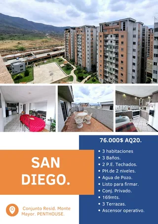 Penthouse en San Diego, Conjunto Resid. Monte Mayor