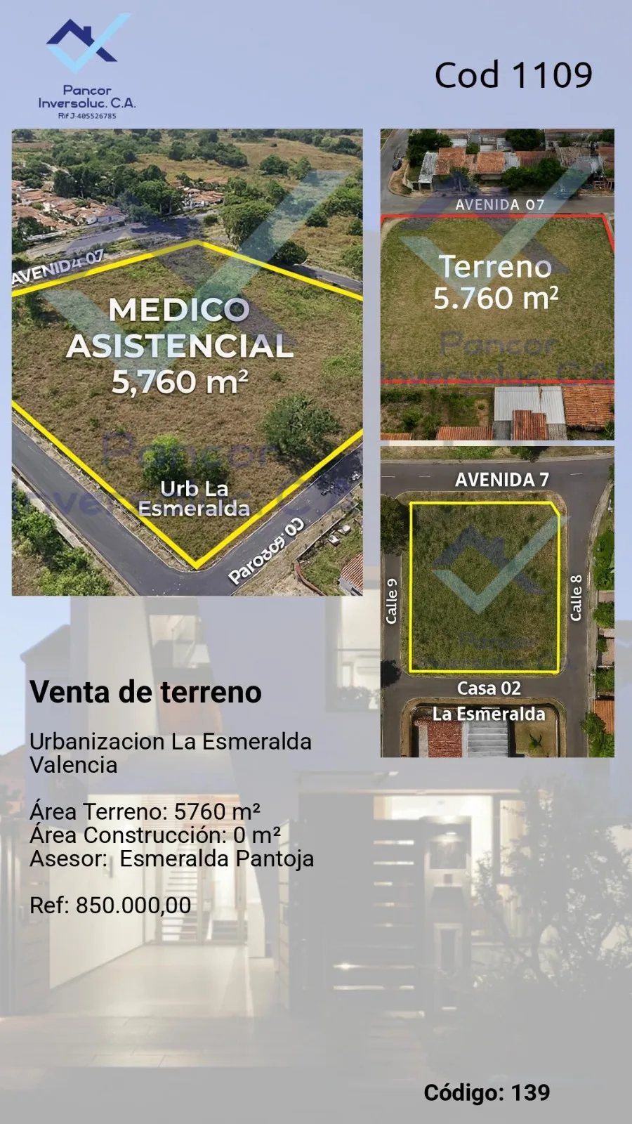 Terreno en Venta en Urbanización La Esmeralda 5760m² — USD 850,000