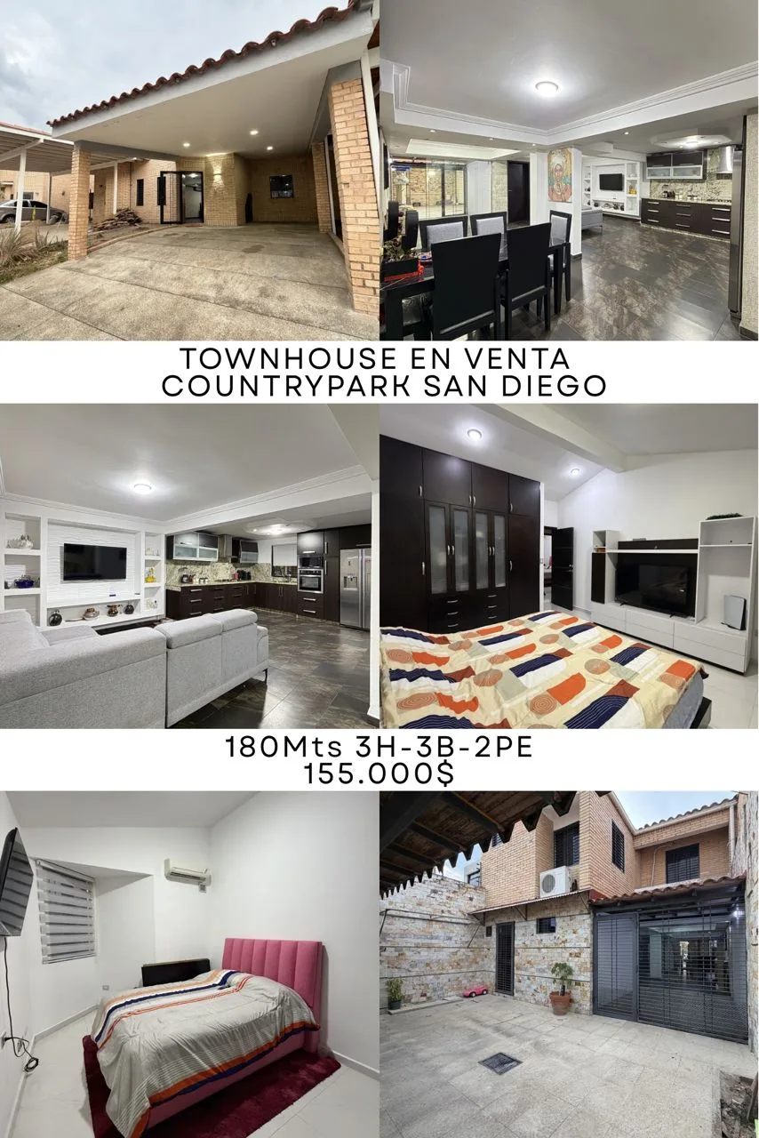 Townhouse en Venta en Country Park El Remanso, San Diego — 3 hab 182m² — USD 155,000