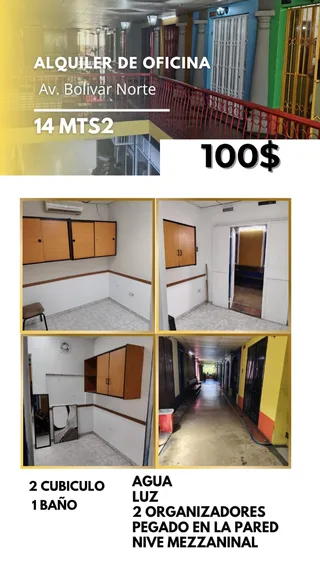 Oficina en Torre Valencia Av Bolívar