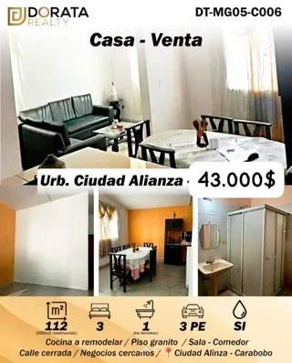Casa en Ciudad Alianza, Guacara