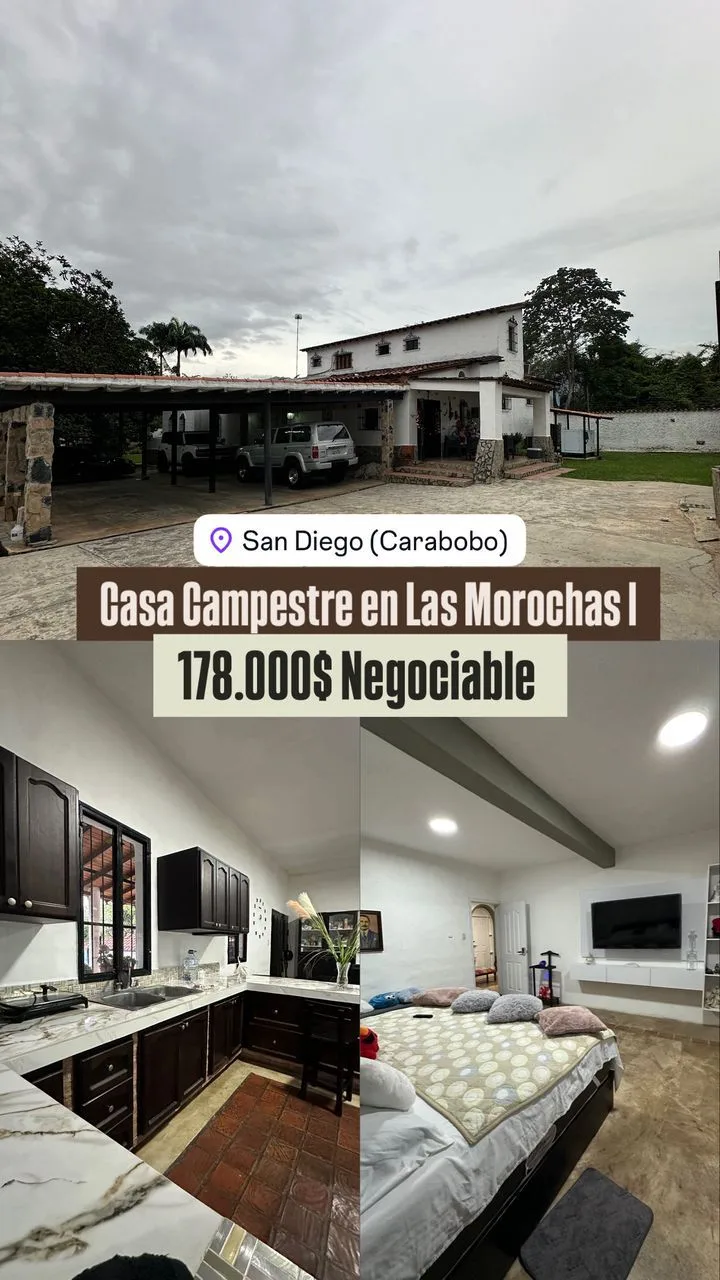 Casa en Venta en Minigranjas Las Morochas I, San Diego (Carabobo) — 6 hab — USD 178,000