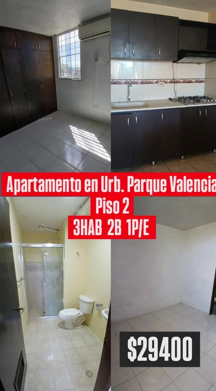 Apartamento en Venta en Parque Valencia — 3 hab 75m² — USD 29,400